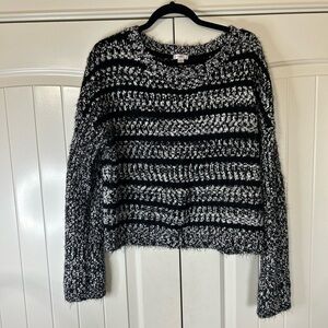 Xhilaration Black/White Sweater. Size Large.Made with Recycled Plastic.
